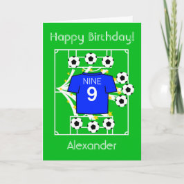 Tarjeta Estrella del fútbol (todo azul)