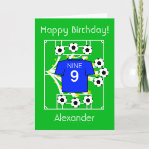 Tarjeta Estrella del fútbol (todo azul)