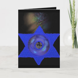 Tarjeta Estrella del humor judío del láser espacial David