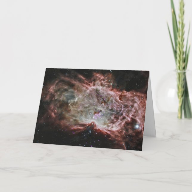 Tarjeta Estrella En El Centro De La Nebulosa De La Llama. (Anverso)