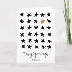 Tarjeta Estrella escandinava de Navidades modernos