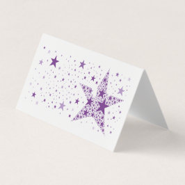 Tarjeta Estrella grande hecha de pequeñas estrellas en vio