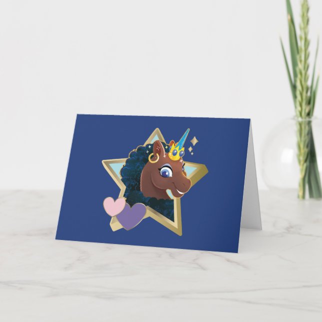 Tarjeta Estrella mágica africana unicornio (Anverso)