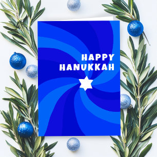 Tarjeta Estrella moderna de natación de David HAPPY HANUKK