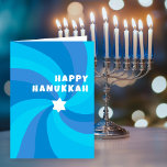 Tarjeta Estrella moderna de natación de David HAPPY HANUKK<br><div class="desc">¡Tarjeta perfecta para enviar una celebración judía! La mano hizo arte para ti. ¡TODO PERSONALIZABLE! Haga clic en "Personalizar" para editar el texto. Haga clic en "editar usando la herramienta de diseño" para ajustar las fuentes, colores y colocaciones. El diseño también está disponible como descarga digital para enviar instantáneamente y...</div>