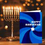 Tarjeta Estrella moderna de natación de David HAPPY HANUKK<br><div class="desc">¡Tarjeta perfecta para enviar una celebración judía! La mano hizo arte para ti. ¡TODO PERSONALIZABLE! Haga clic en "Personalizar" para editar el texto. Haga clic en "editar usando la herramienta de diseño" para ajustar las fuentes, colores y colocaciones. El diseño también está disponible como descarga digital para enviar instantáneamente y...</div>