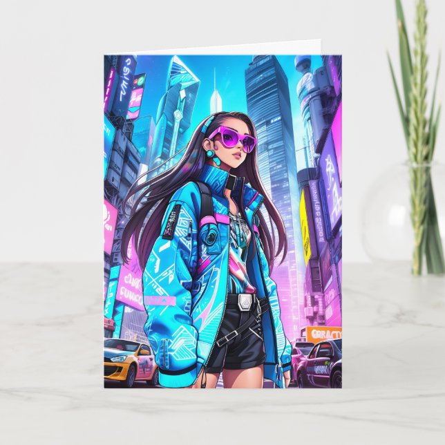 Tarjeta Estrella pop futurista 0002 (Anverso)