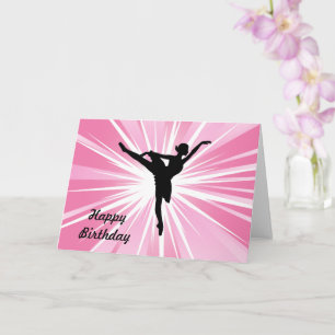 Tarjeta Estrella rosa Ballerina