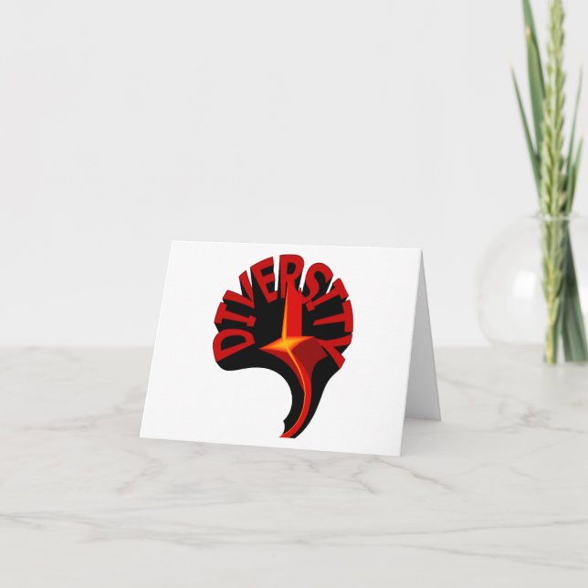Tarjeta Estrella Swirling de la diversidad Notecard (Anverso)