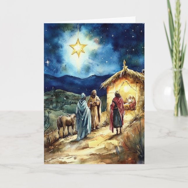 Tarjeta Estrella y arte acuático de tres reyes (Anverso)
