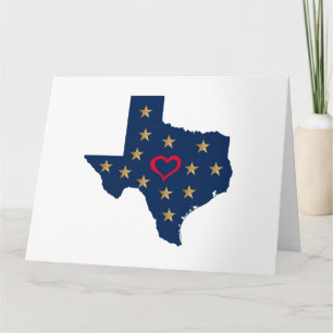 Tarjeta Estrellas brillantes y de amor en Texas