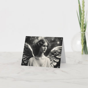 Tarjeta Estrellas de ángel negras y blancas para todas las