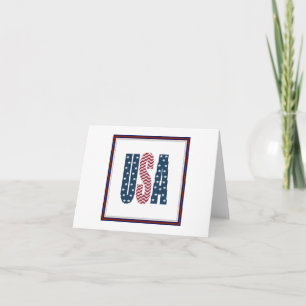 Tarjeta Estrellas de Estados Unidos y Stripes Notecard