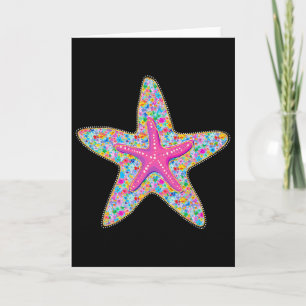 Tarjeta Estrellas de Mar Vibraciones de Verano Playa Tropi