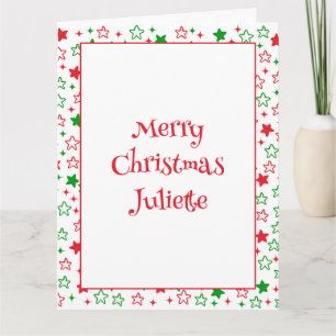 Tarjeta Estrellas de Navidades cutos