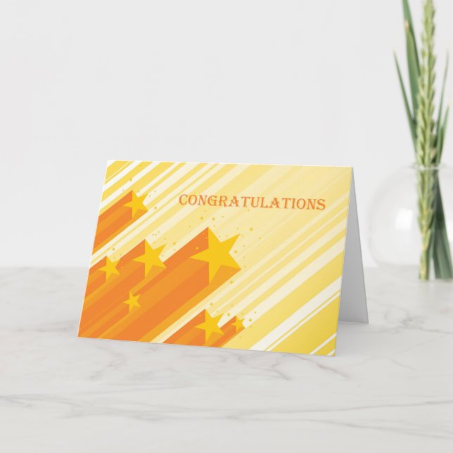 Tarjeta Estrellas de oro, felicitaciones (Anverso)