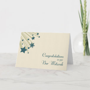 Tarjeta Estrellas de tiro, Bar Mitzvah Felicitaciones