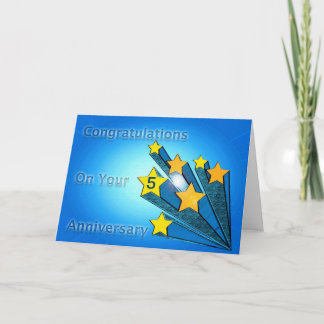 Tarjeta Estrellas de tiro de Personalizable de aniversario