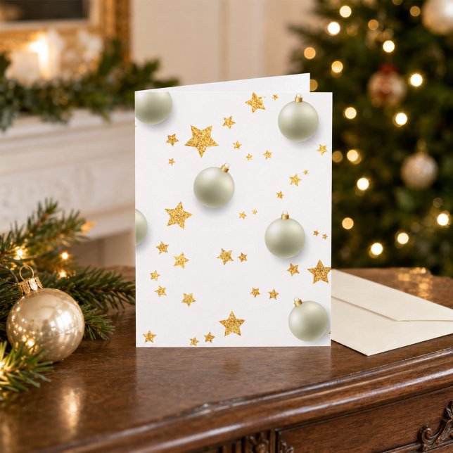 Tarjeta Estrellas doradas personalizadas y adornos de Navi (Subido por el creador)