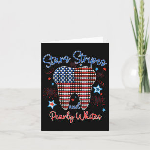 Tarjeta Estrellas Estrellas Y Blanco Pearly Dental Dentist