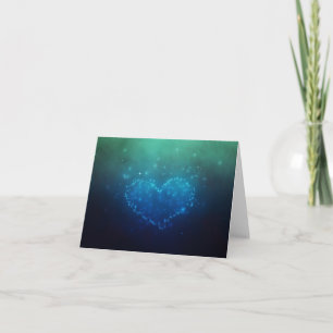 Tarjeta Estrellas nocturnas en forma de corazón