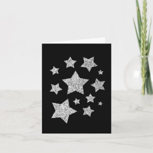 Tarjeta Estrellas paralizantes Navidades festividad plata