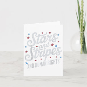 Tarjeta Estrellas Rayas Y Derechos Humanos 4 De Julio Igua