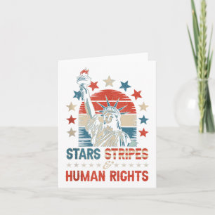 Tarjeta Estrellas Rayas Y Derechos Humanos Divertido 4 De 