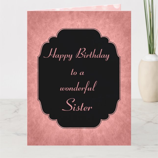 Tarjeta Estrellas rosadas modernas chic Feliz Cumpleaños H (Anverso)