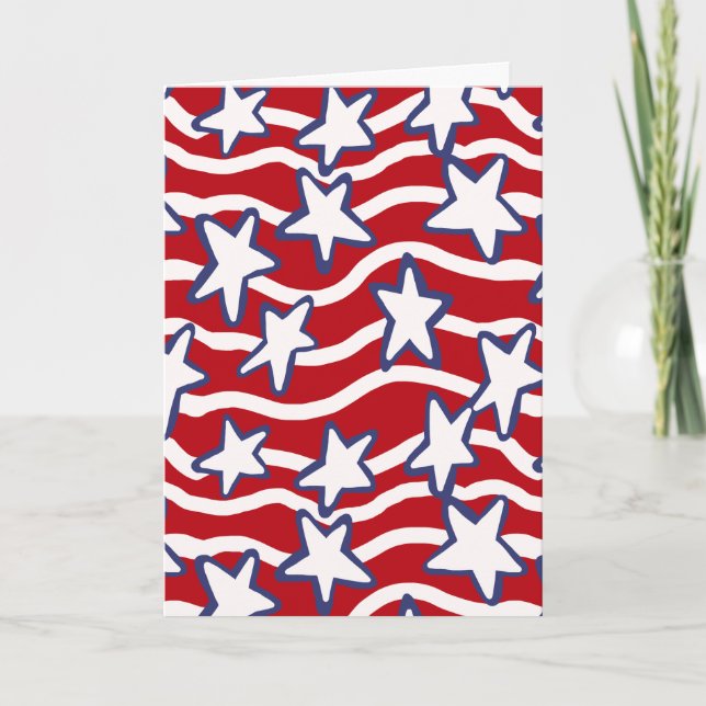 Tarjeta Estrellas y franjas en flujo de Estados Unidos (Anverso)