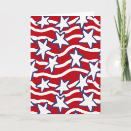 Tarjeta Estrellas y franjas en flujo de Estados Unidos