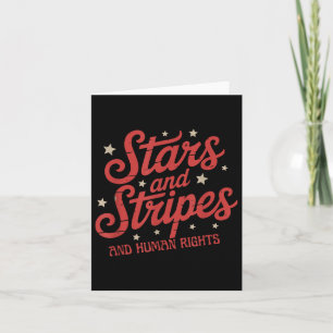 Tarjeta Estrellas Y Rayas Cuestas Y Derechos Humanos Graci