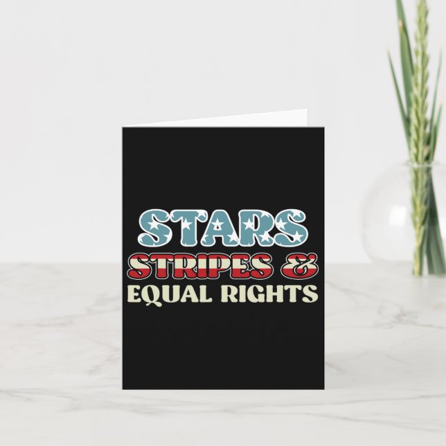 Tarjeta Estrellas Y Rayas E Igualdad De Derechos Independe (Anverso)