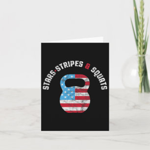 Tarjeta Estrellas Y Squad Workout Gym Bandera Estadouniden