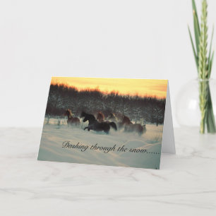 Tarjeta Estrellazo a través de la nieve