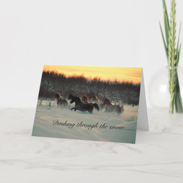 Tarjeta Estrellazo a través de la nieve (Anverso)