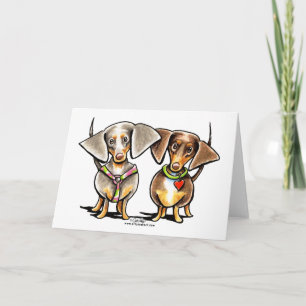 Tarjeta Estrellazo de Dachshunds Dappled