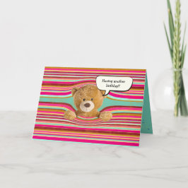 Tarjeta Estribos de cumpleaños de oso de peluche