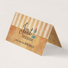 Tarjeta Estribos de lino de vintage Grunge | Sólo porque