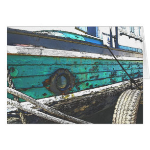 Tarjeta estropeada del barco