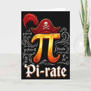 Tarjeta Estudiante de ciencia de pirata profesor de matemá