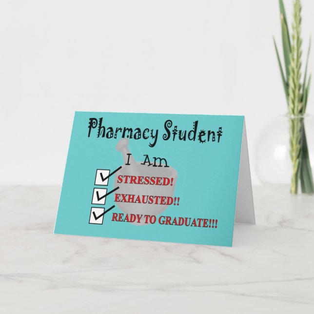 Tarjeta Estudiante De Farmacia "Listo Para Graduarse!!!" (Anverso)