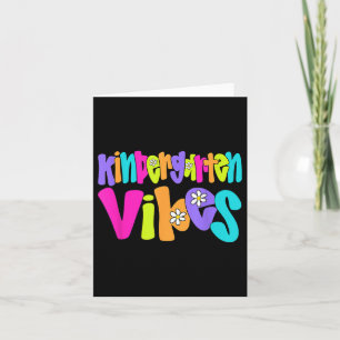 Tarjeta Estudiante de kindergarten vibra divertido de vuel