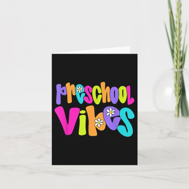Tarjeta Estudiante De Preescolar Vibes De Nuevo A Scho (Anverso)