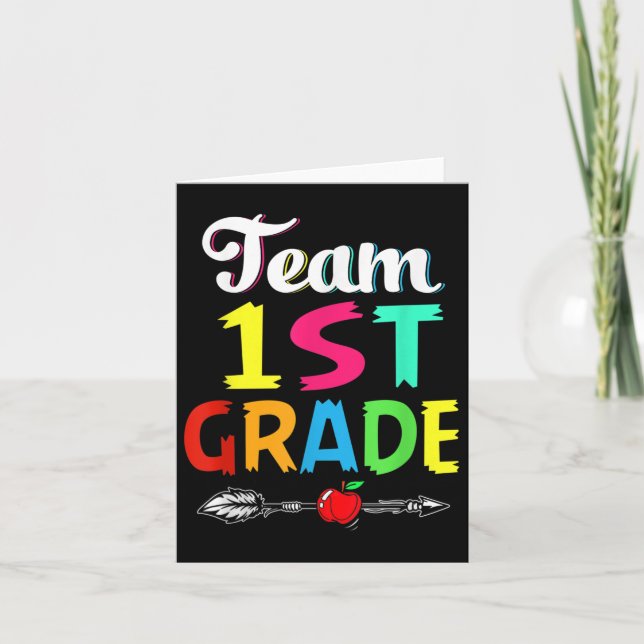 Tarjeta Estudiante De Primer Grado Del Equipo Escolar (Anverso)
