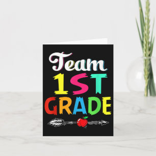 Tarjeta Estudiante De Primer Grado Del Equipo Escolar