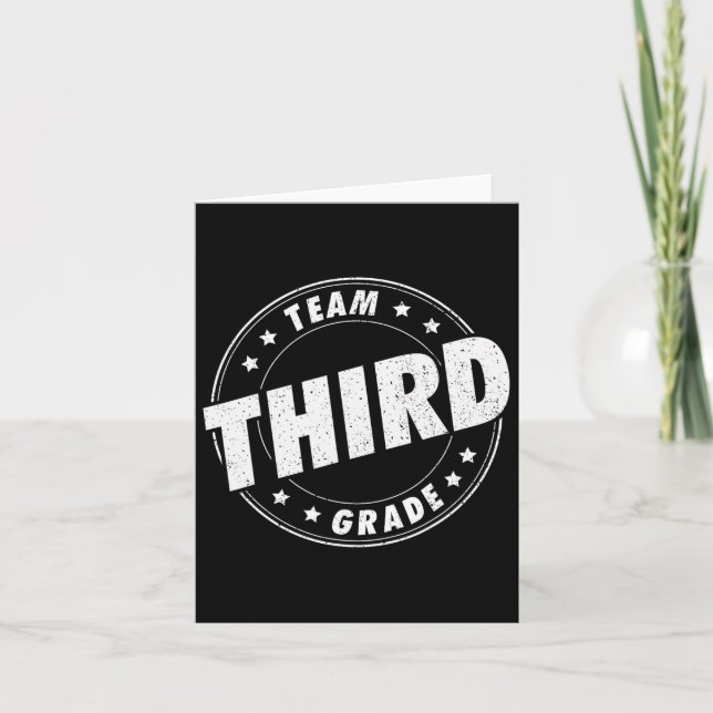 Tarjeta Estudiante De Tercer Grado De Equipo De Vuelta A L (Anverso)