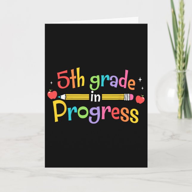 Tarjeta Estudiantes De 5º Grado En Progreso Ck Al Colegio  (Anverso)