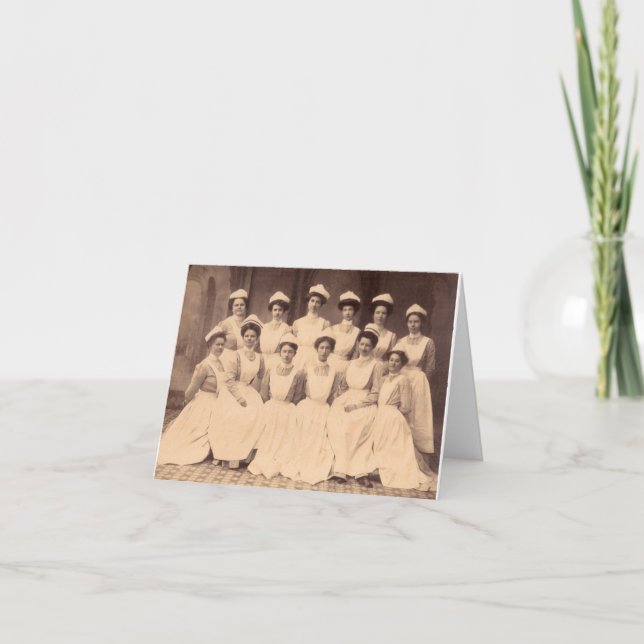 Tarjeta estudiantes de enfermería de aproximadamente 1914 (Anverso)