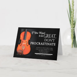 Tarjeta Estudiantes de motivación de la música - violín de